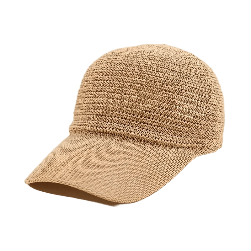 Breathable Straw Baseball Cap | Knit Sun Hat for Women | UPF Protection