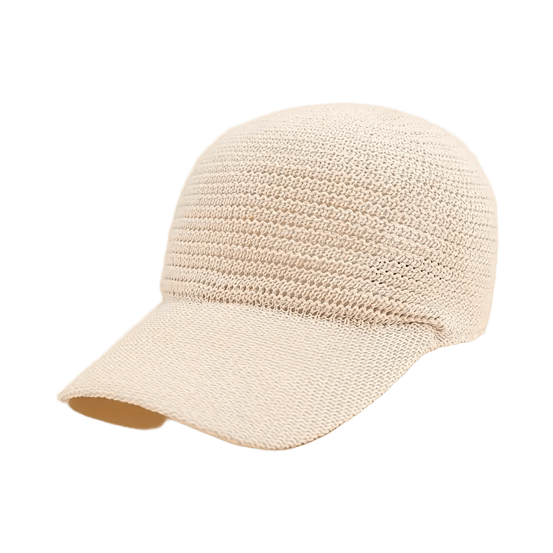 Breathable Straw Baseball Cap | Knit Sun Hat for Women | UPF Protection