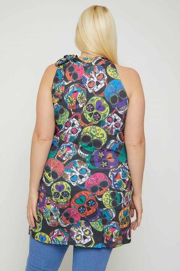 Sugar Skull Sublimation Print-Multi