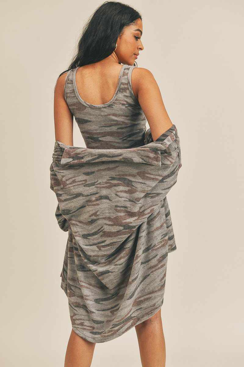 Cardigan Three Piece Set-Grey