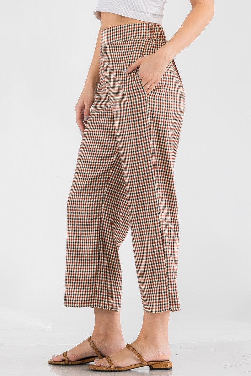 Chic High Waisted Pants-Red