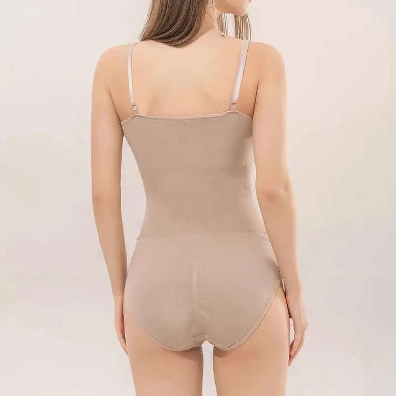 Back view of seamless body shaping bodysuit offering tummy control and butt lifting for a smooth silhouette.