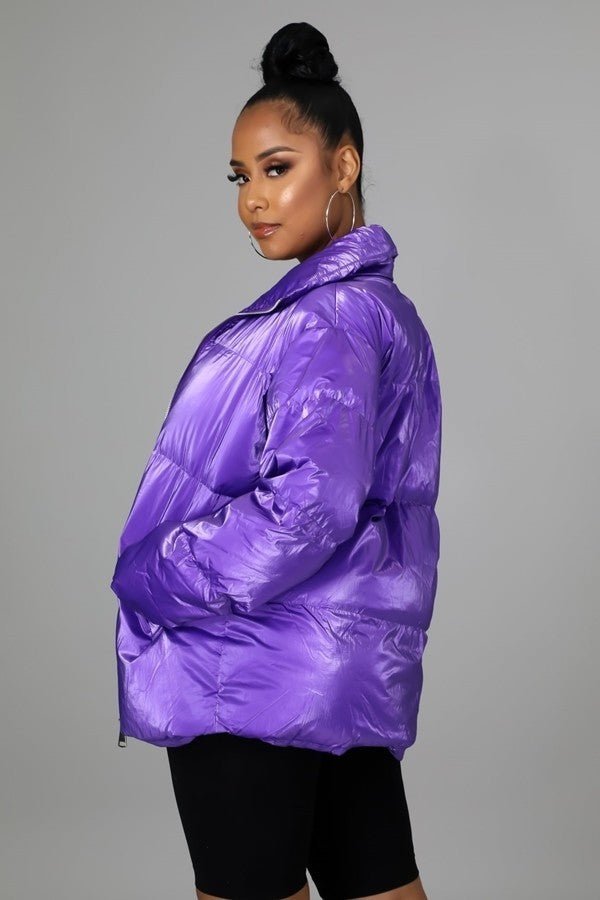 Still Hot Purple Bomber Jacket